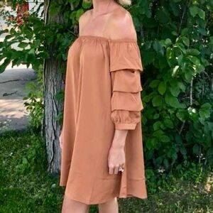 WONDERLAND Ruffle Sleeve Mini Dress